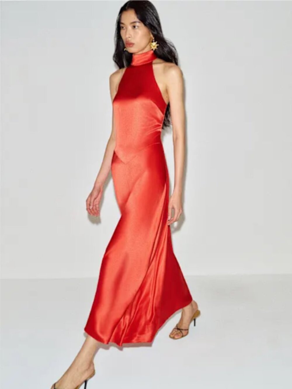 Reformation Katelyn Silk Dress Red - Size 2
